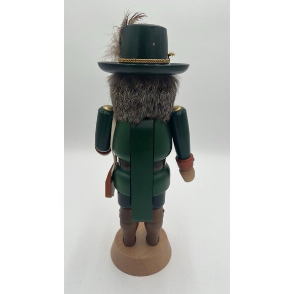 Vintage 15" STEINBACH German Forest Warden Nutcracker Satchel Real Hair Beard - Picture 3 of 8